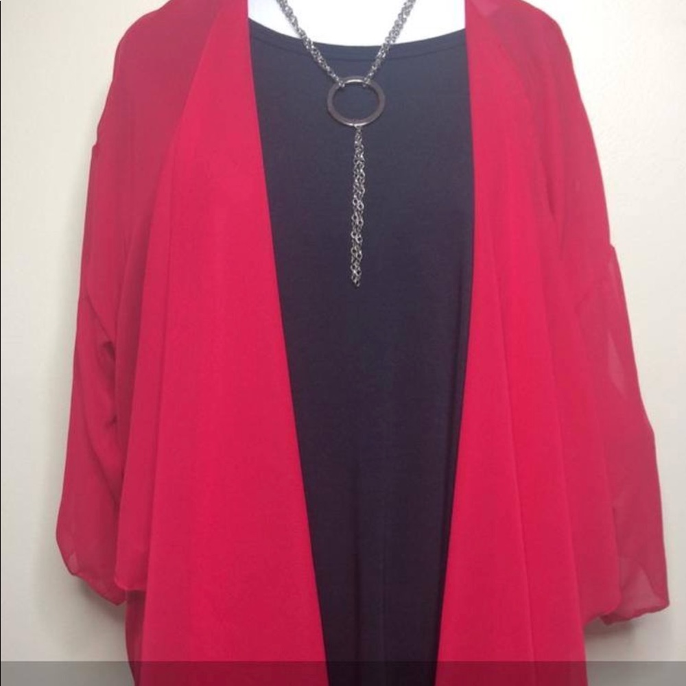 LulaRoe Shirley , a flowy sheer RED cover